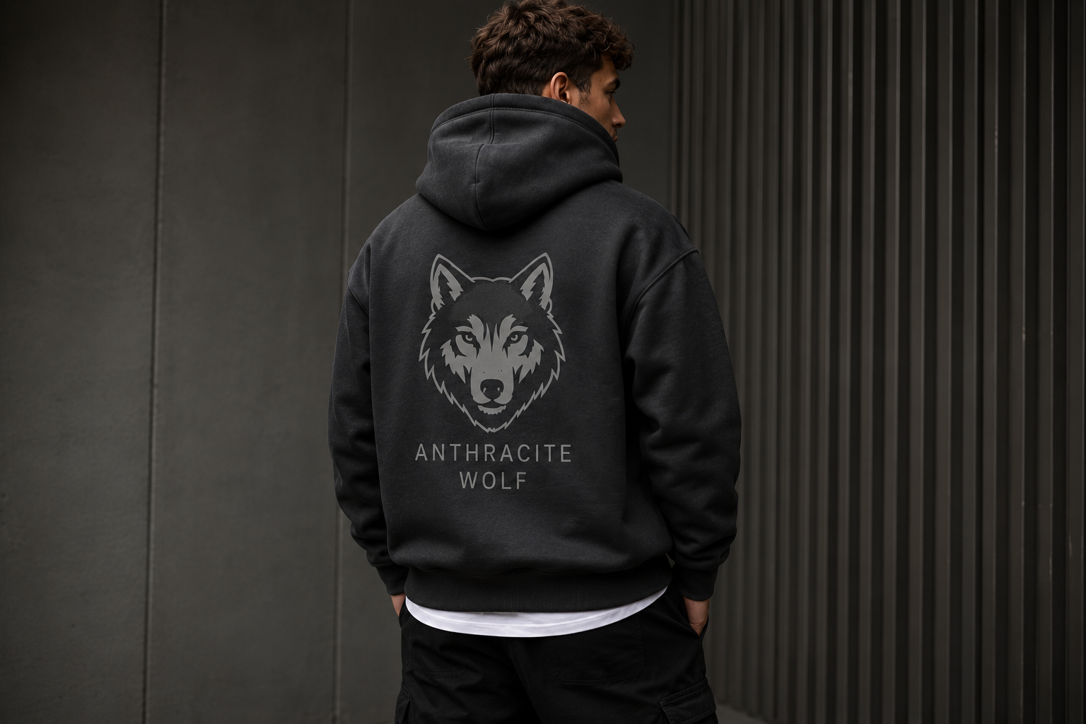 Anthracite Wolf Hoodie