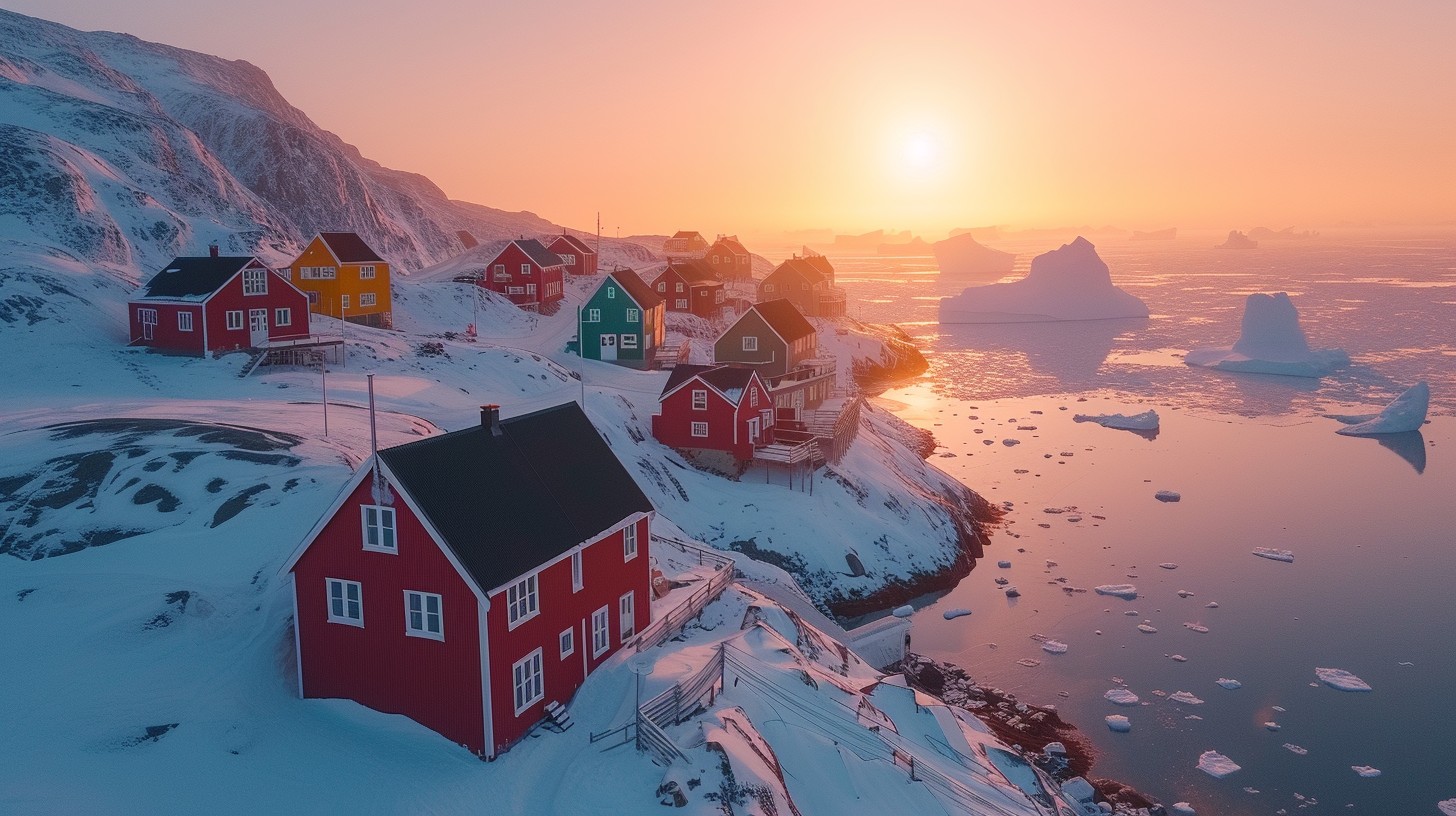 Morning in the Northern sea